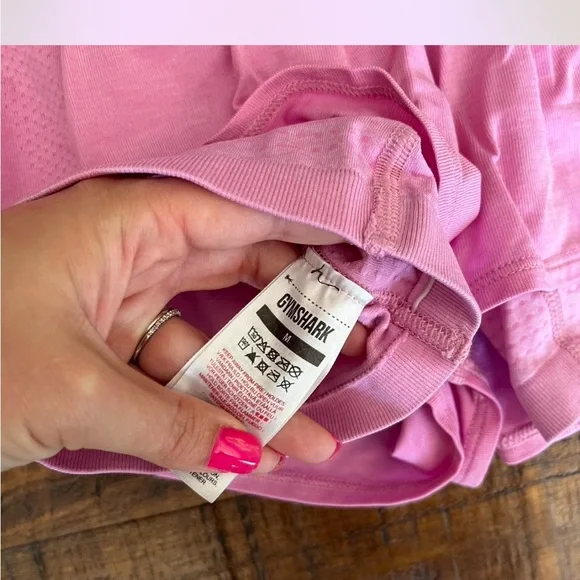 Gymshark Women's Athletic Shorts in Light Pink - Picture 2 of 3